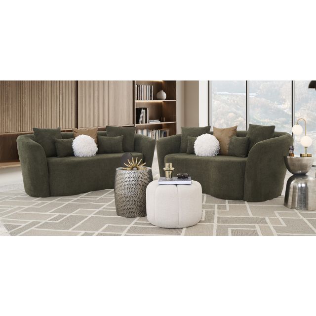 Sala Alana Verde Olivo 2 Piezas