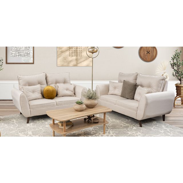 Sala Aria Beige 2 Piezas