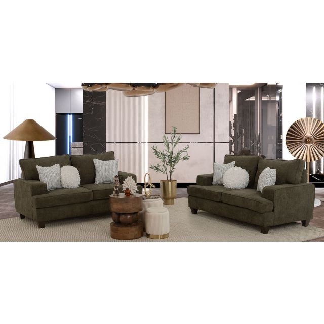 Sala Atlántica Verde Olivo 2 Piezas