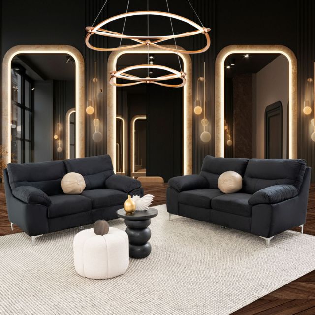 Sala Edimburgo PL Negro 2 Piezas