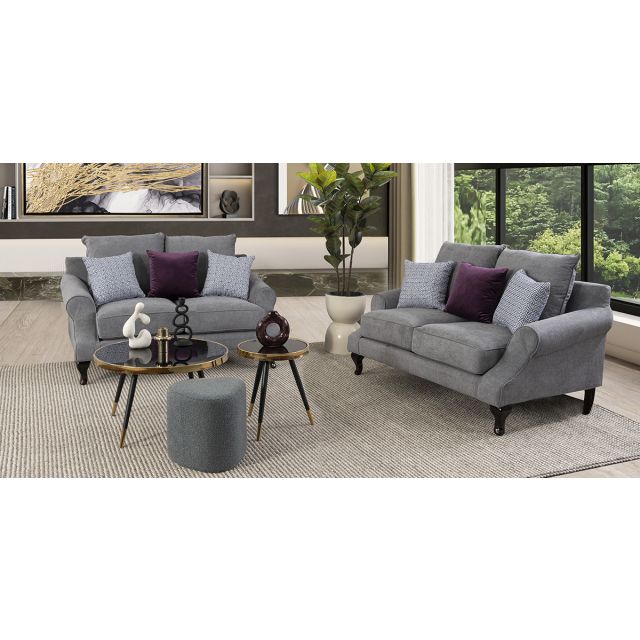 Sala James Dark Grey 2 Piezas