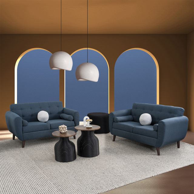 Sala Monet Azul Navy 2 Piezas
