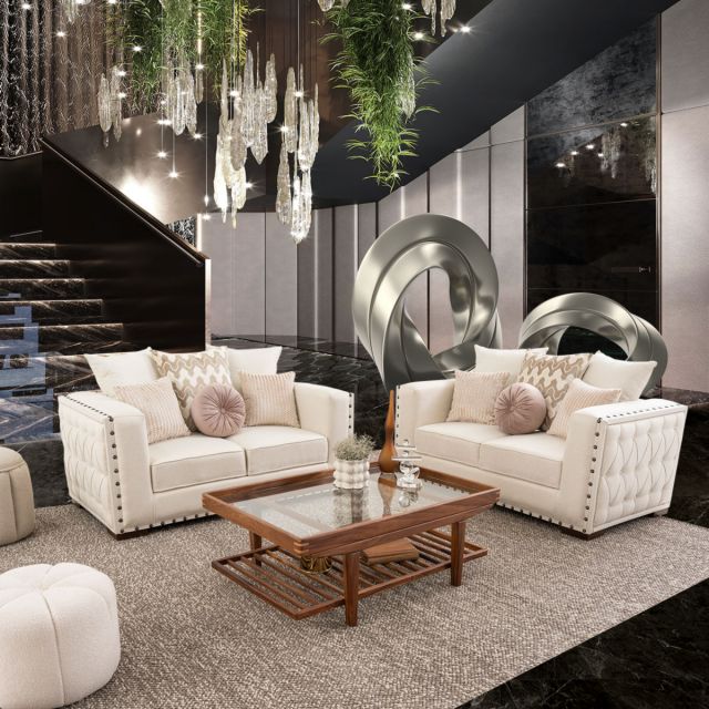 Sala Morris Ivory 2 Piezas