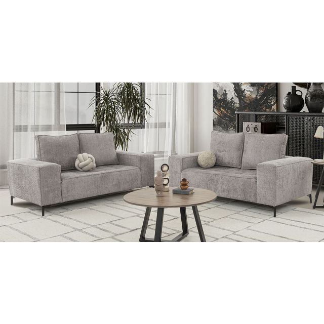 Sala Narvik Gris 2 Piezas