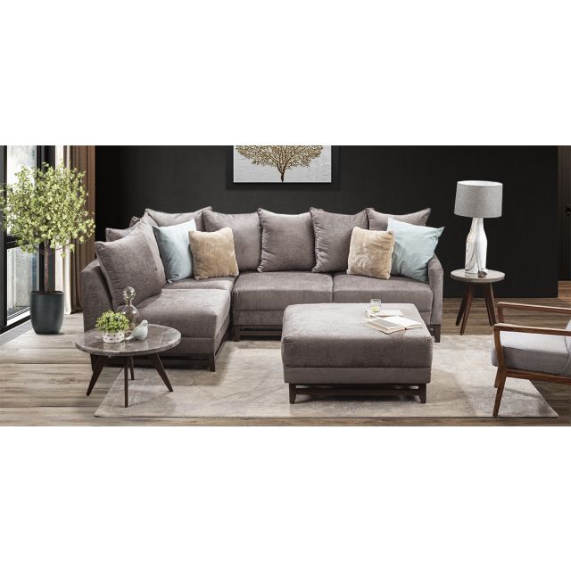 Sala Modular Izquierda Adelei Gris Charcoal