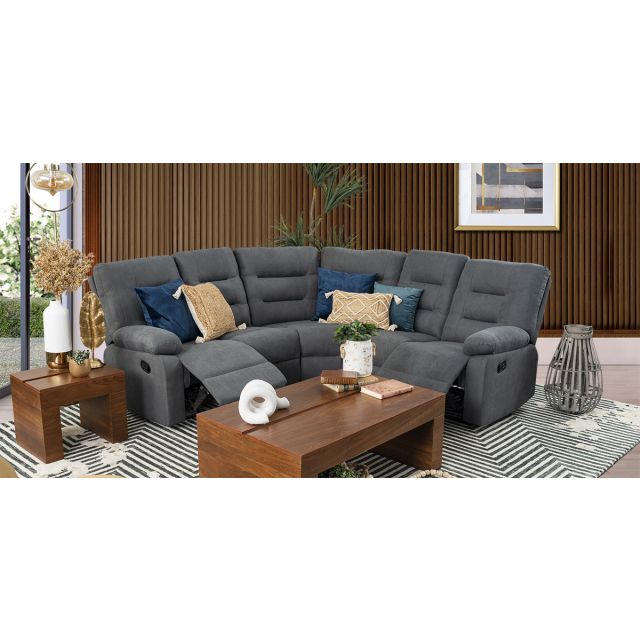 Sala Modular Con Reclinables Alina Gris 
