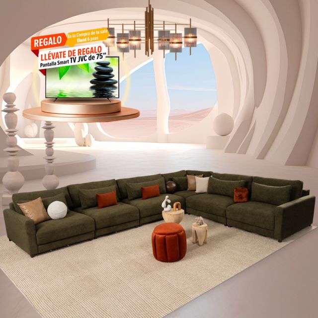 Sala Eland CL Verde 6 Piezas