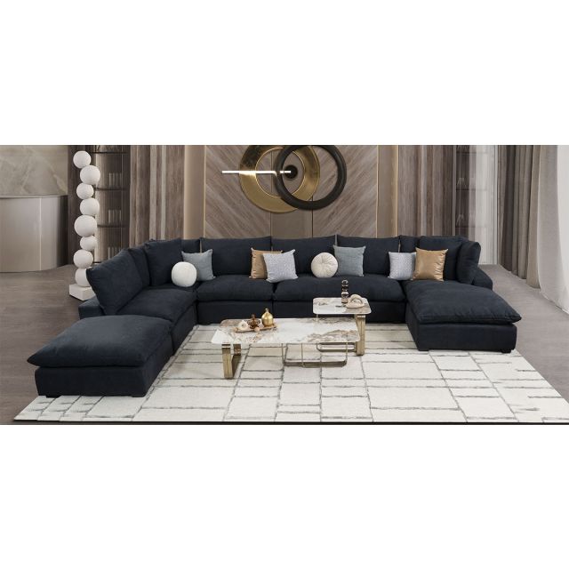 Sala Cotton CL Negro 6 Piezas