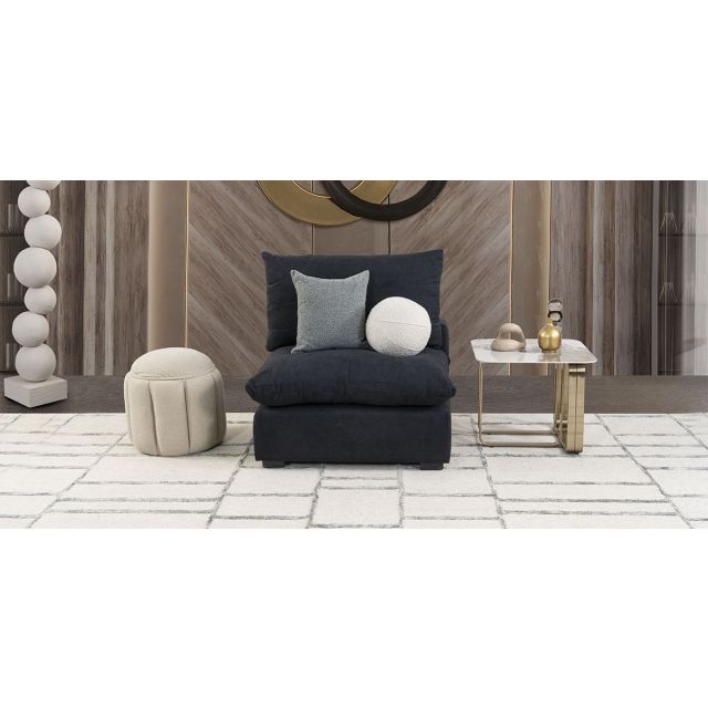 Sillón Sin Brazos Cotton CL Negro