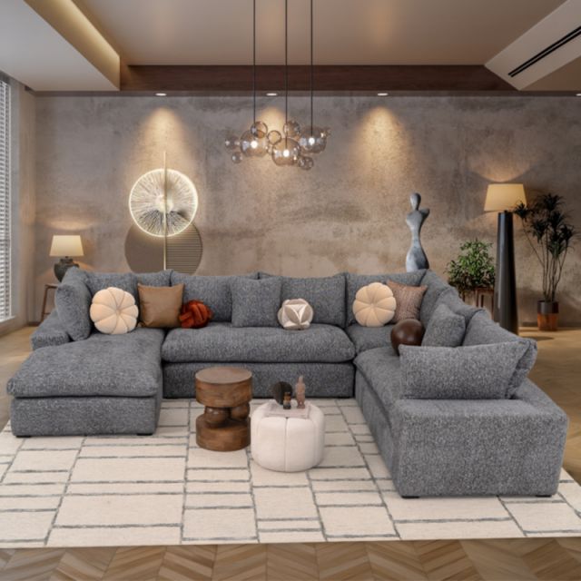 Sala Luccini Gris Charcoal 4 Piezas