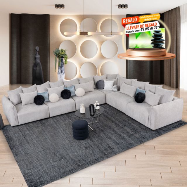 Sala Molarin CL Gris 6 Piezas