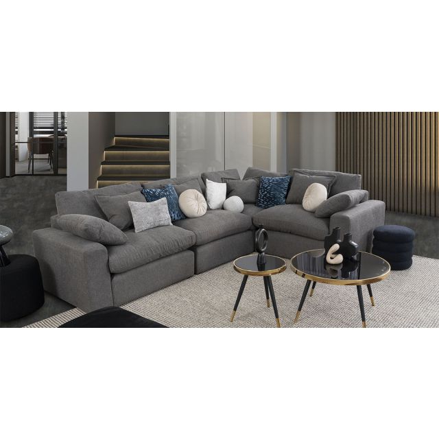 Sala Romelly Gris 4 Piezas
