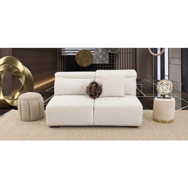 Sofá 2 Plazas Sin Brazos Cloe CL Beige