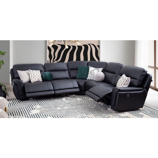 Sala Reclinable Modular Piel Darno Negro (Boal)