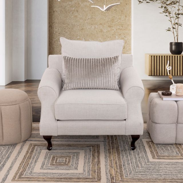 Sillón James Fiora Ecru Blanco