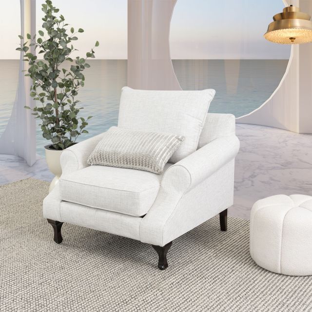 Sillón James Fiora Ecru Blanco