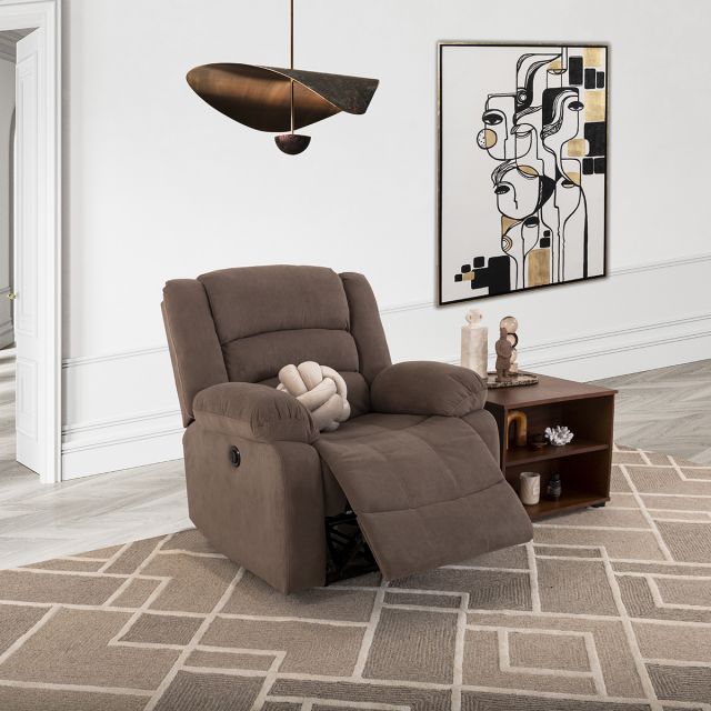 Sillón Con Reclinable Eléctrico Sedona Café