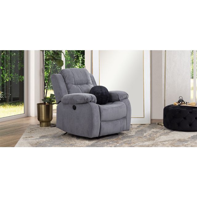 Sillón Reclinable Eléctrico Lur Plus Gris