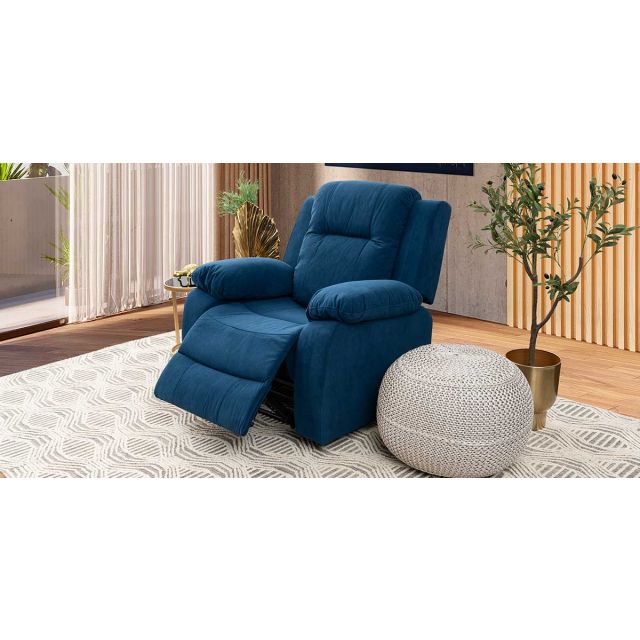Sillón Reclinable Eléctrico Lur Plus Azul