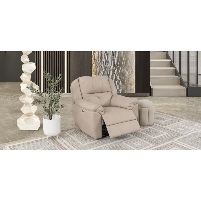 Sillón Con Reclinable Eléctrico Prescot Air Beige