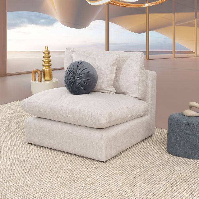 Sillón Sin Brazo Romelly Beige