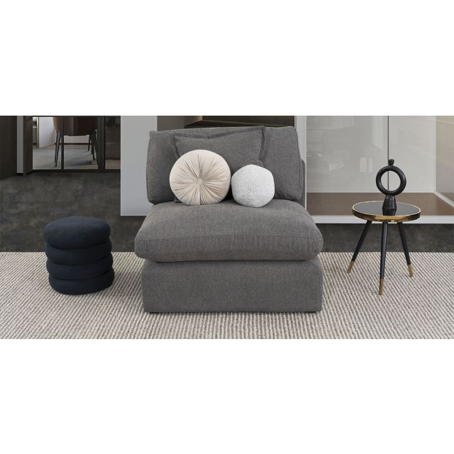 Sillón Sin Brazo Romelly Gris