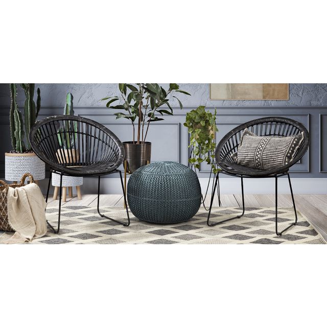 Sillón Vania Negro Rattan