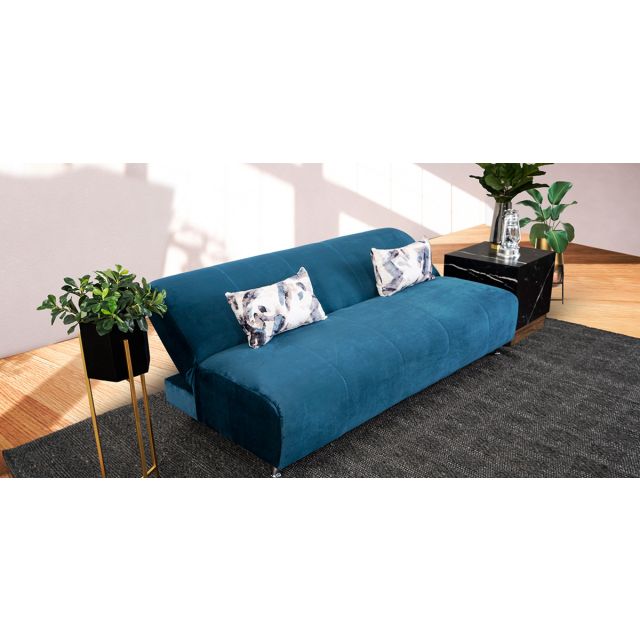 Sofá Cama Aster Azul Petroleo
