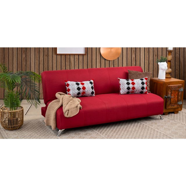 Sofá Cama Aster Rojo Sangría