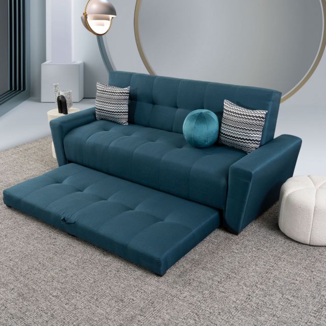 Sofá Cama Con Cama Baja Irlanda New Azul