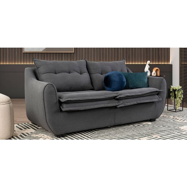 Sofá Cama con Cama Oculta Aron Memory Foam Gris Oxford