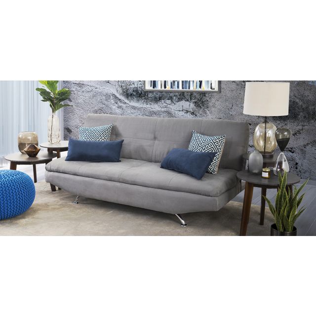 Sofá Cama Mariana New Gris Suede