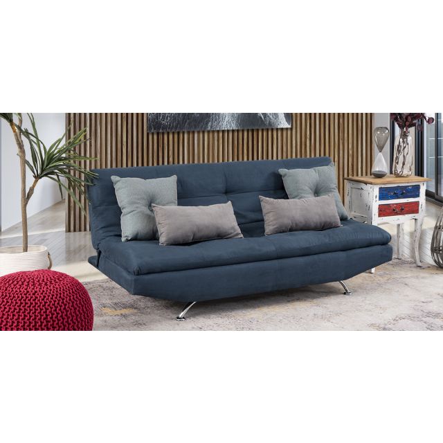 Sofá Cama Mariana New Azul Suede
