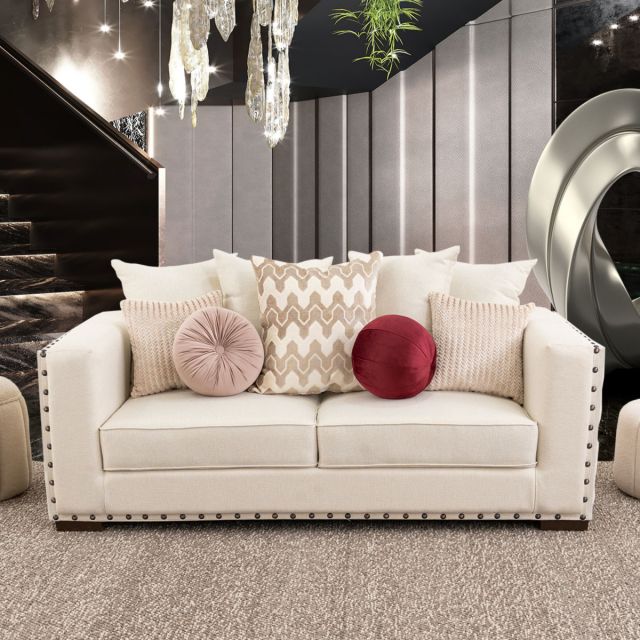 Sofá 3 Plazas Morris Ivory