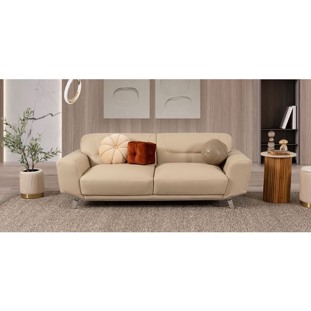 Sofá 3 Plazas Piel Ameno CL Beige (Boal)