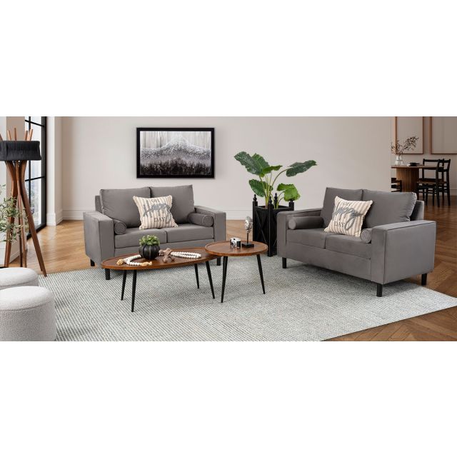 Sala Landmark Gris 2 Piezas