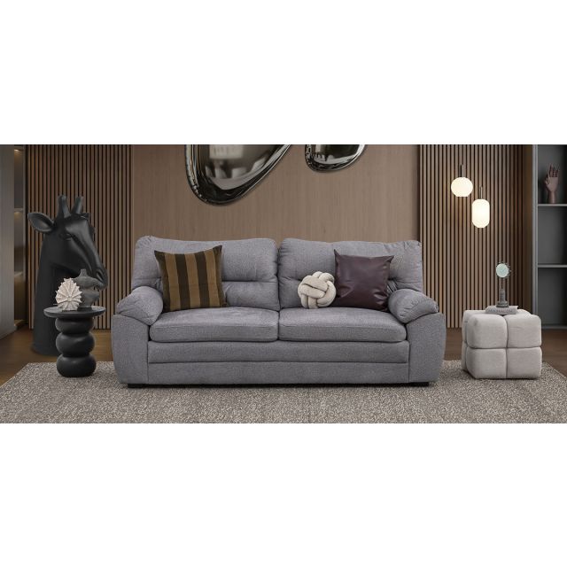 Sofá 3 Plazas Balam Gris Acero