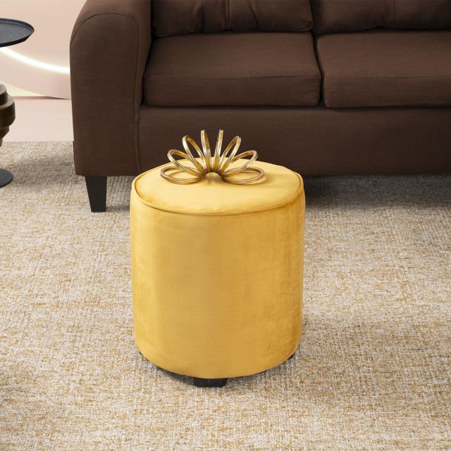 Taburete Redondo Noa Mostaza