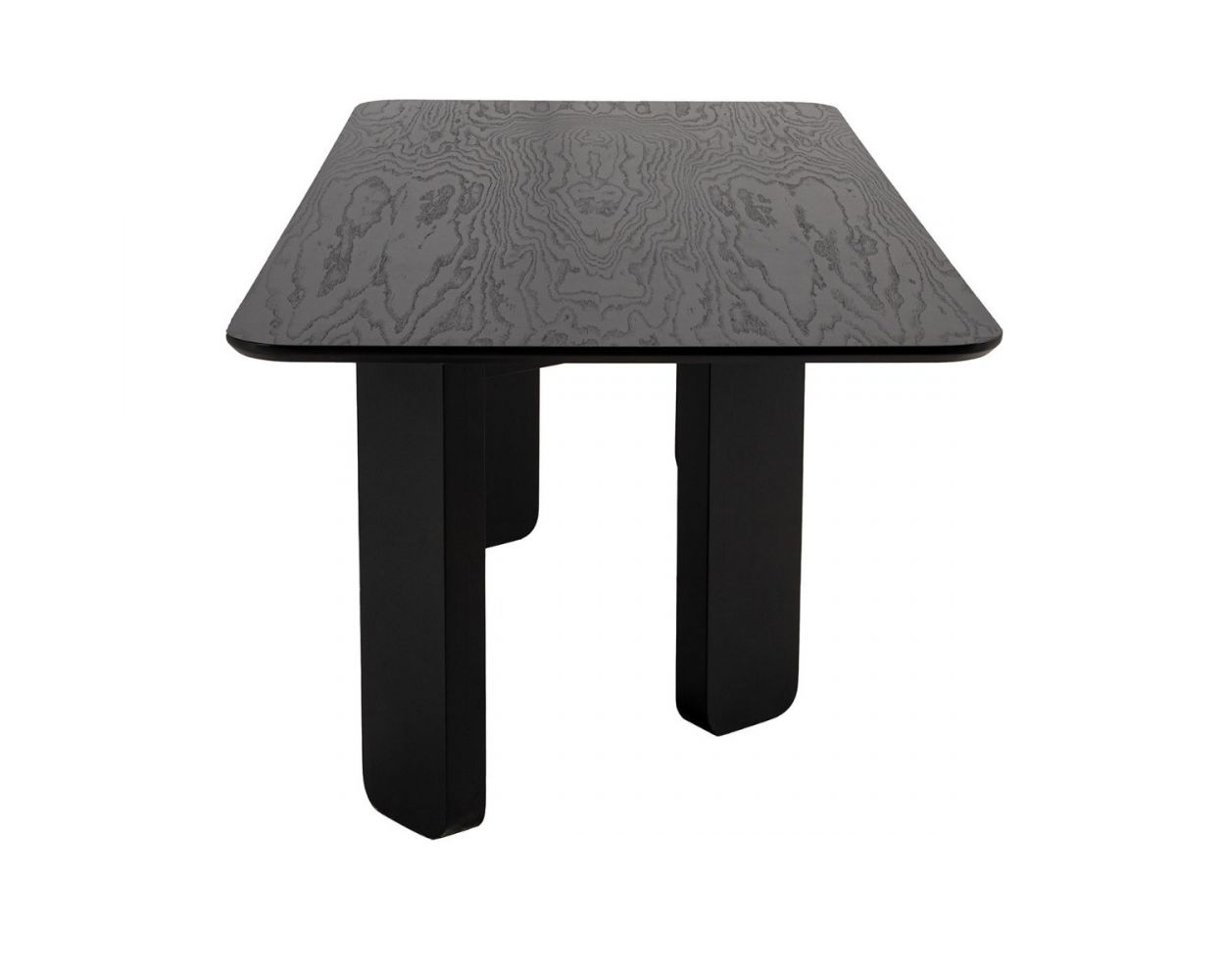 Mesa de comedor de base negra y tablero 160x80 Woff – Mueblestudio