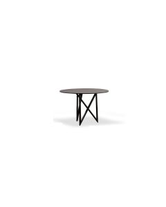 Mesa Comedor 120 Cm Redonda N&aacute;poles Negro