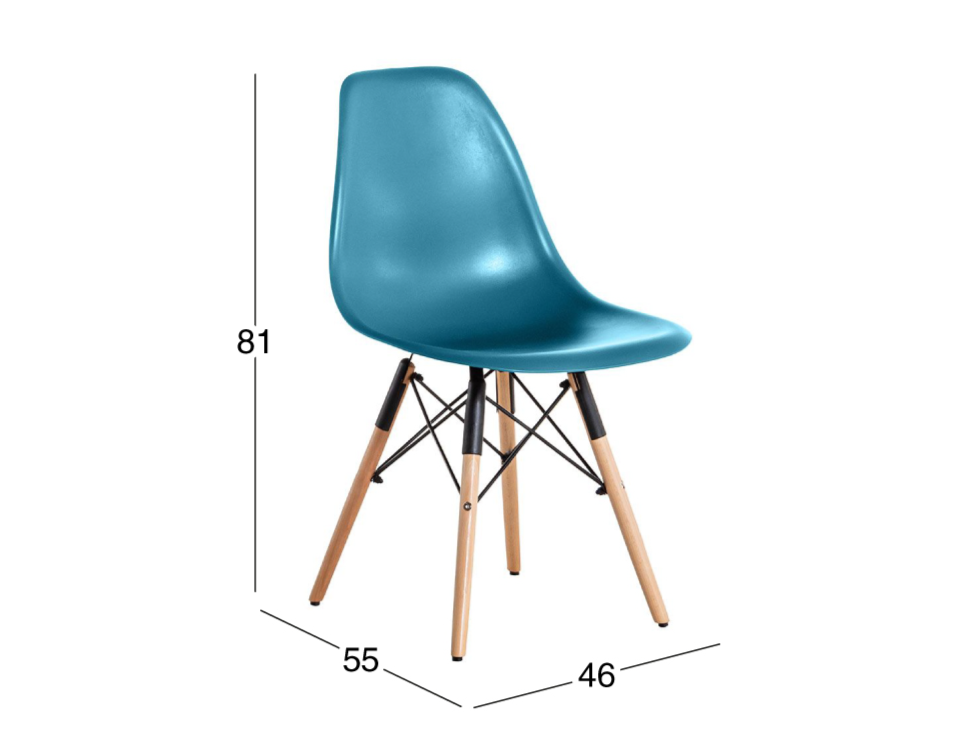 Pack 4 Sillas Moderna Azul