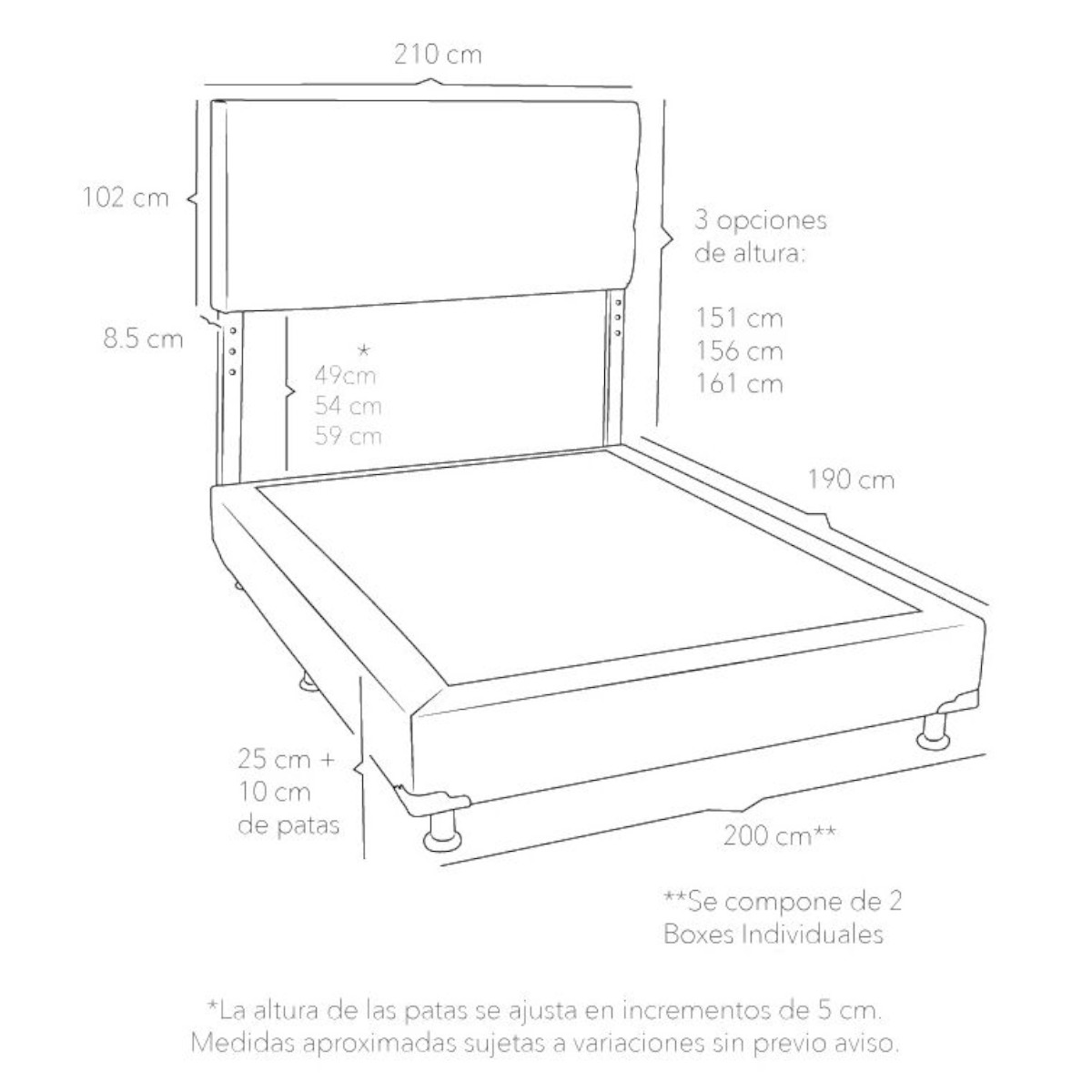 Cama King Size Argos Rosa